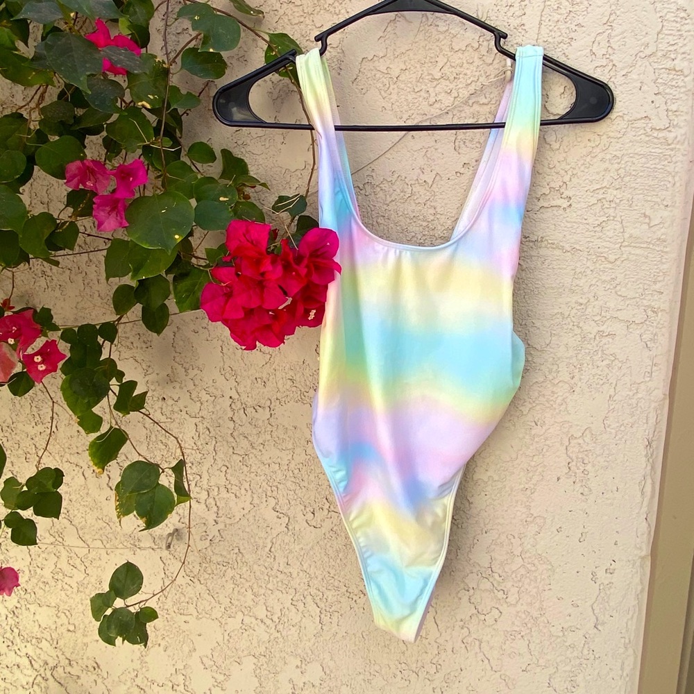 One Piece Rainbow Tye Dye Swimsuit
